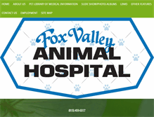 Tablet Screenshot of foxvalleyanimalhospital.com